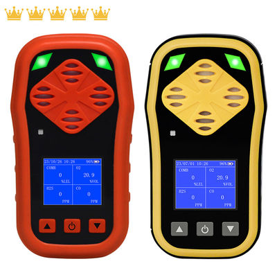 IP67 Monitor de gas portátil personal 4 H2S CO O2 LEL con batería
