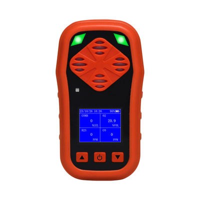 Detector de gases combustibles portátil ABS rojo H2S CO O2 CH4 1 kg
