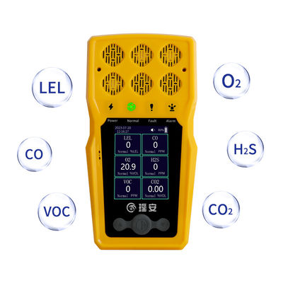 Detectores de gas portátiles multi-gas CH4 Co O2 H2S Detector de gas VOC CO2