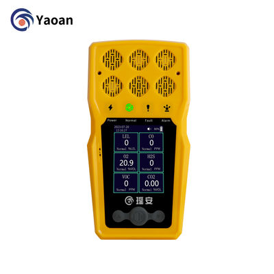 Detector de gas portátil tipo 6 en 1 alarma de detección de fugas de gas de monóxido de carbono C2H4