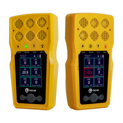 6 Monitor de gas de Yaoan para oxígeno O2 monóxido de carbono CO sulfuro de hidrógeno H2S y combustibles detector de gas LEL