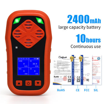 Detector personal de gas YA-CDX4 H2S O2 CO LEL 4 Detector de fugas de olfato de gas portátil